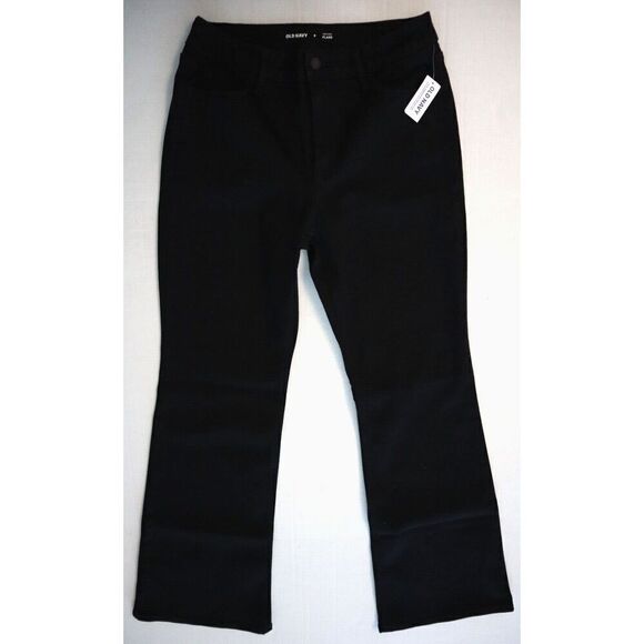 Old Navy 487326-00-1 Women's Sz 8 Black High-Rise Flared Denim Jeans - Picture 1 of 10